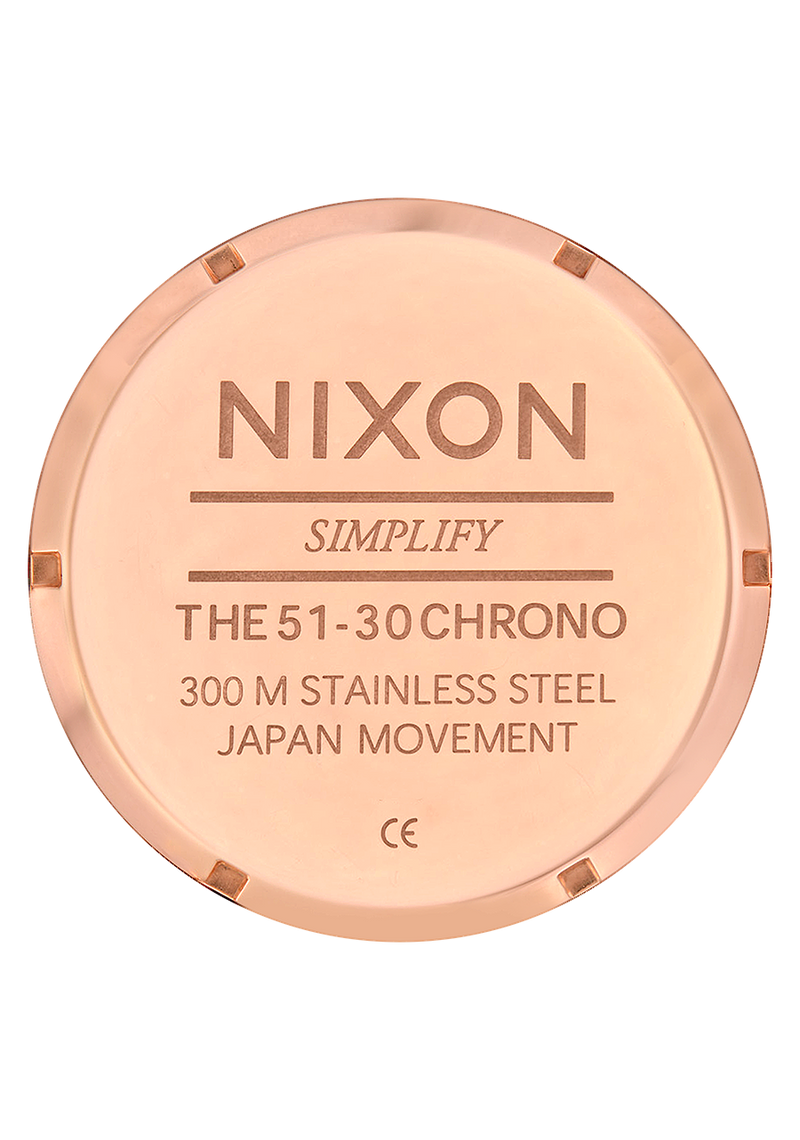 NIXON 51-30 Chrono Men's Watch Gold / Red | Karmanow