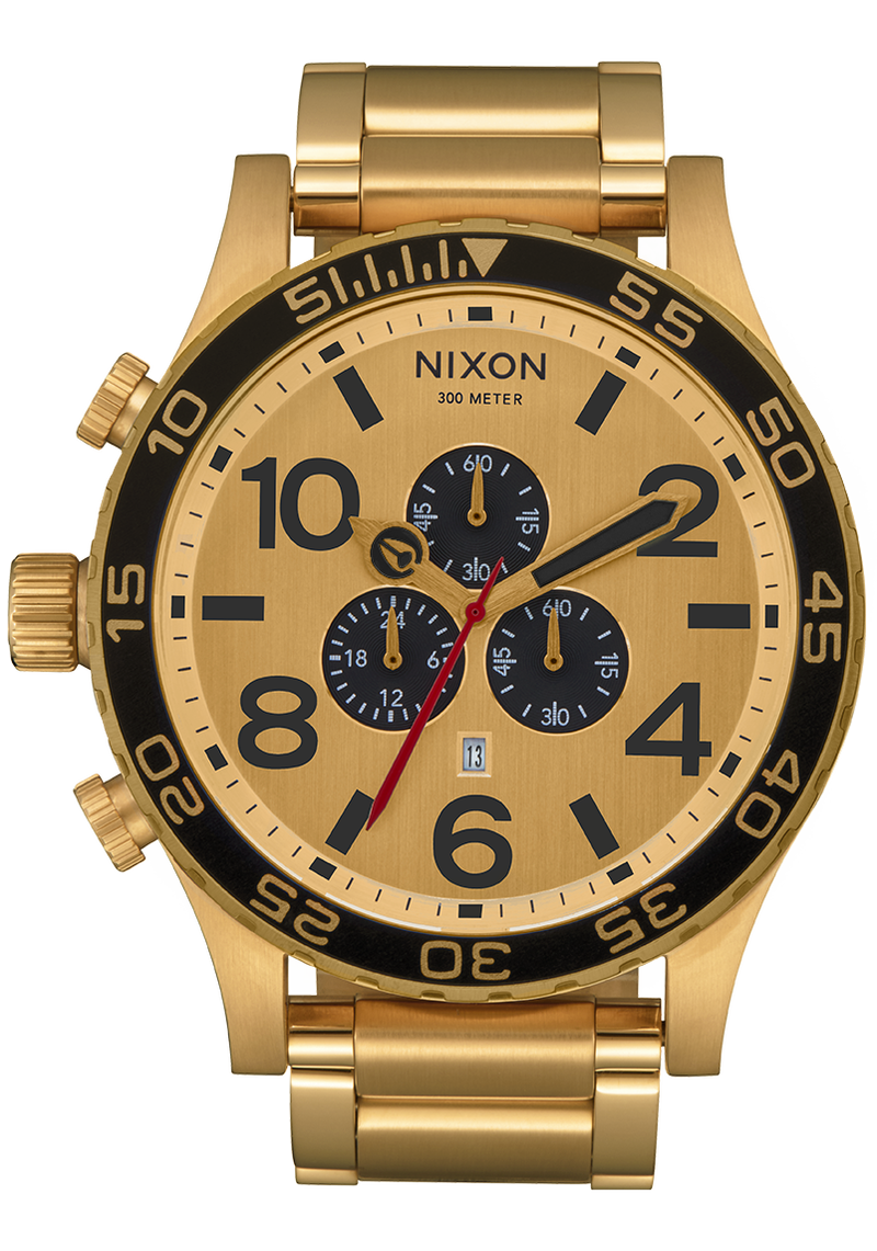 Buy NIXON 51-30 Chrono Men's Watch Gold / Red | Karma