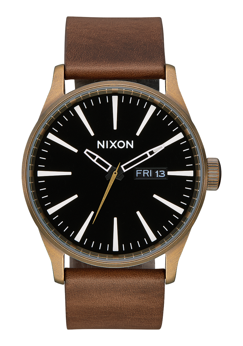 NIXON Sentry Leather Mens Watch Karma