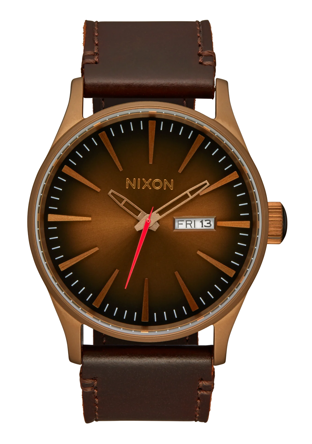 Nixon men's leather sales watch