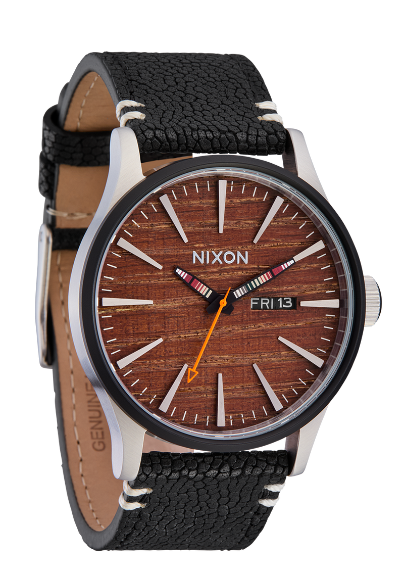 Sentry Leather Silver / Rosewood / Black | Karmanow