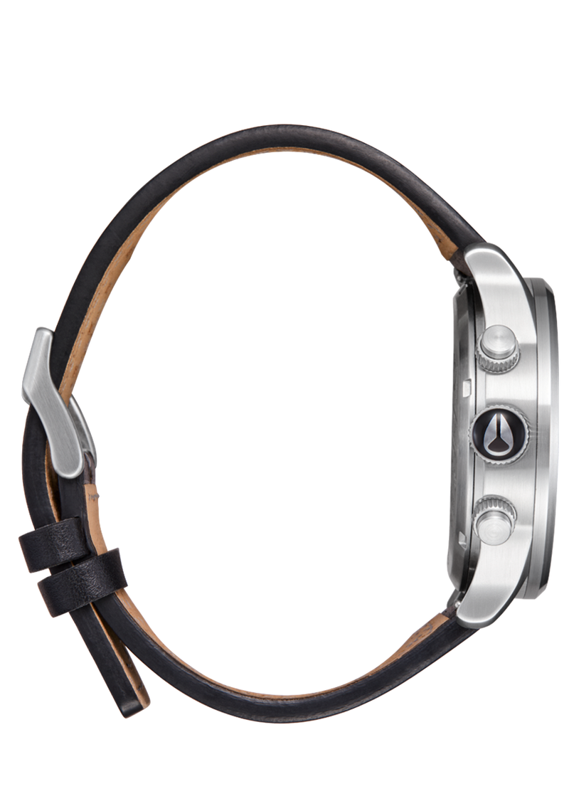 Sentry Chrono Leather Chrome / Cloud Sunray / Black | Karmanow