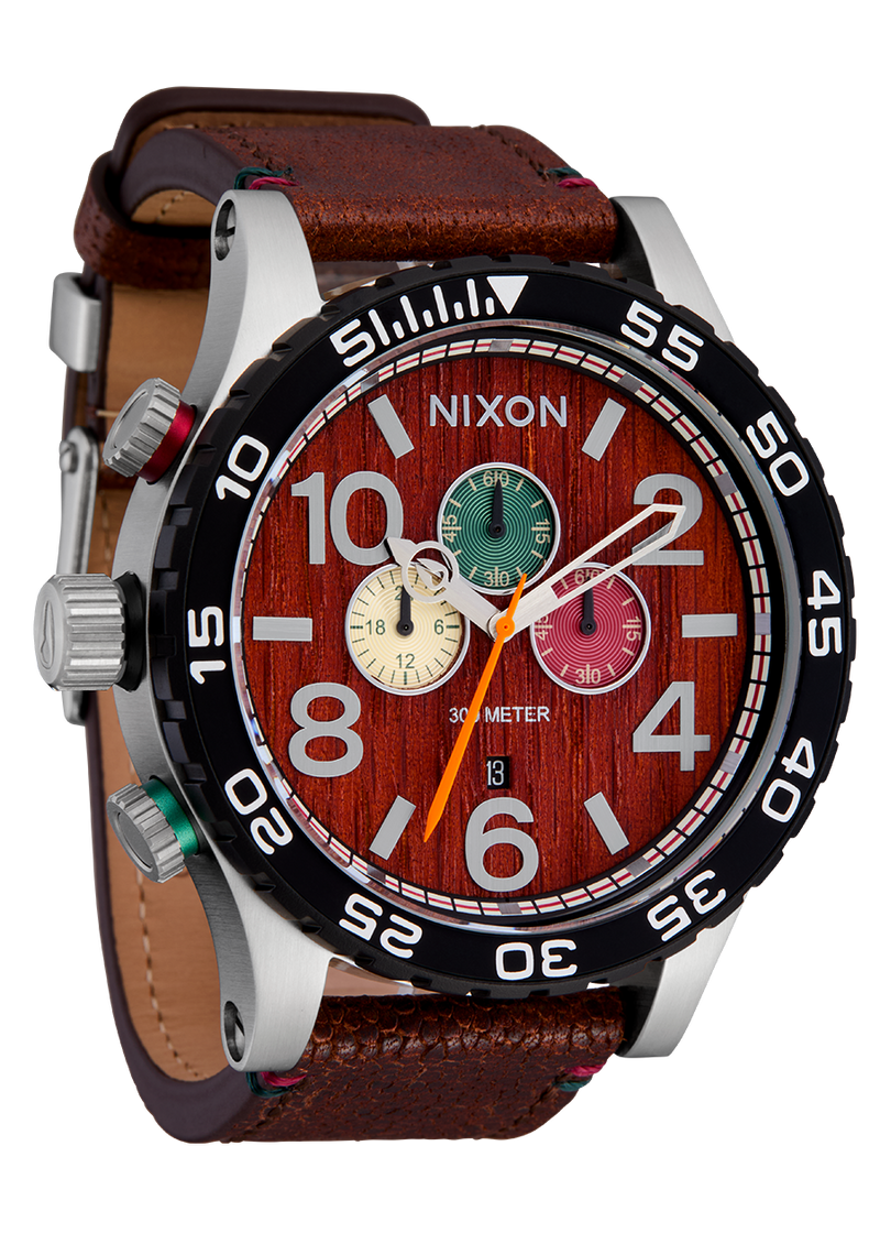 51-30 Chrono Leather Silver / Rosewood / Chocolate | Karmanow