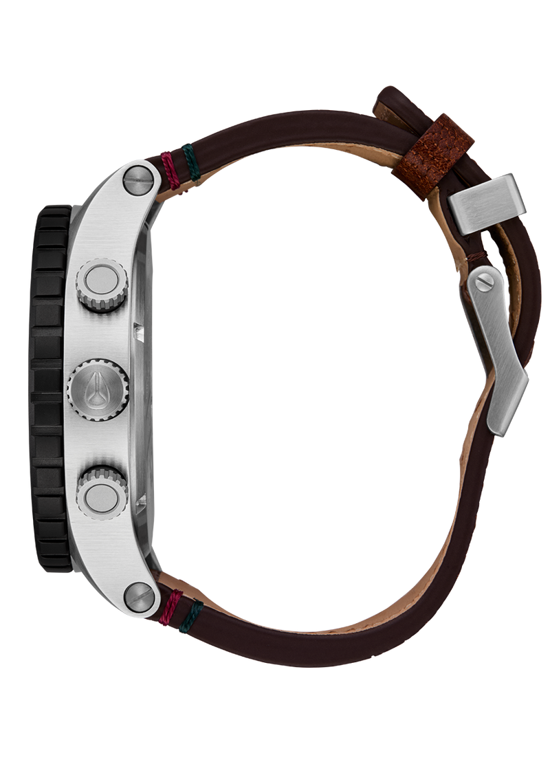 51-30 Chrono Leather Silver / Rosewood / Chocolate | Karmanow