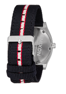 Time Teller Nylon Silver / Rosewood / Black Stripe | Karmanow