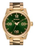 NIXON Corporal Stainless Steel All Gold / Green Sunray | Karmanow