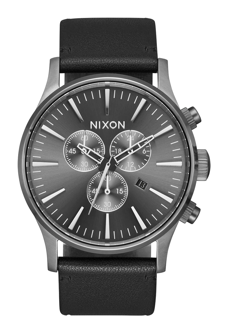 NIXON 51-30 Chrono Leather , 51 mm Black / Brown | Nixon Orologi NIXON 51-30 Chrono Leather , 51 mm Black / Brown | Nixon Orologi
