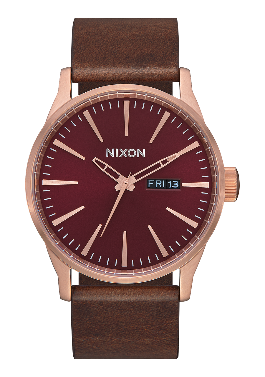 NIXON Sentry Leather Mens Watch1