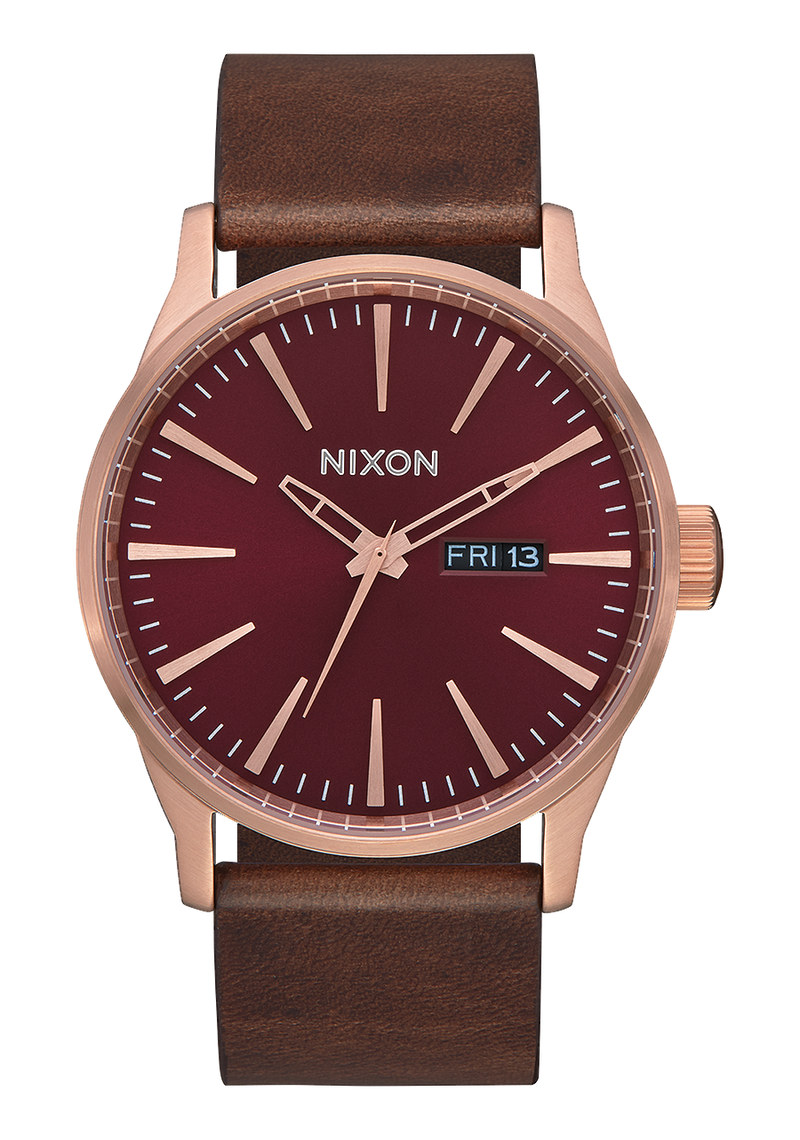Nixon burgundy watch discount
